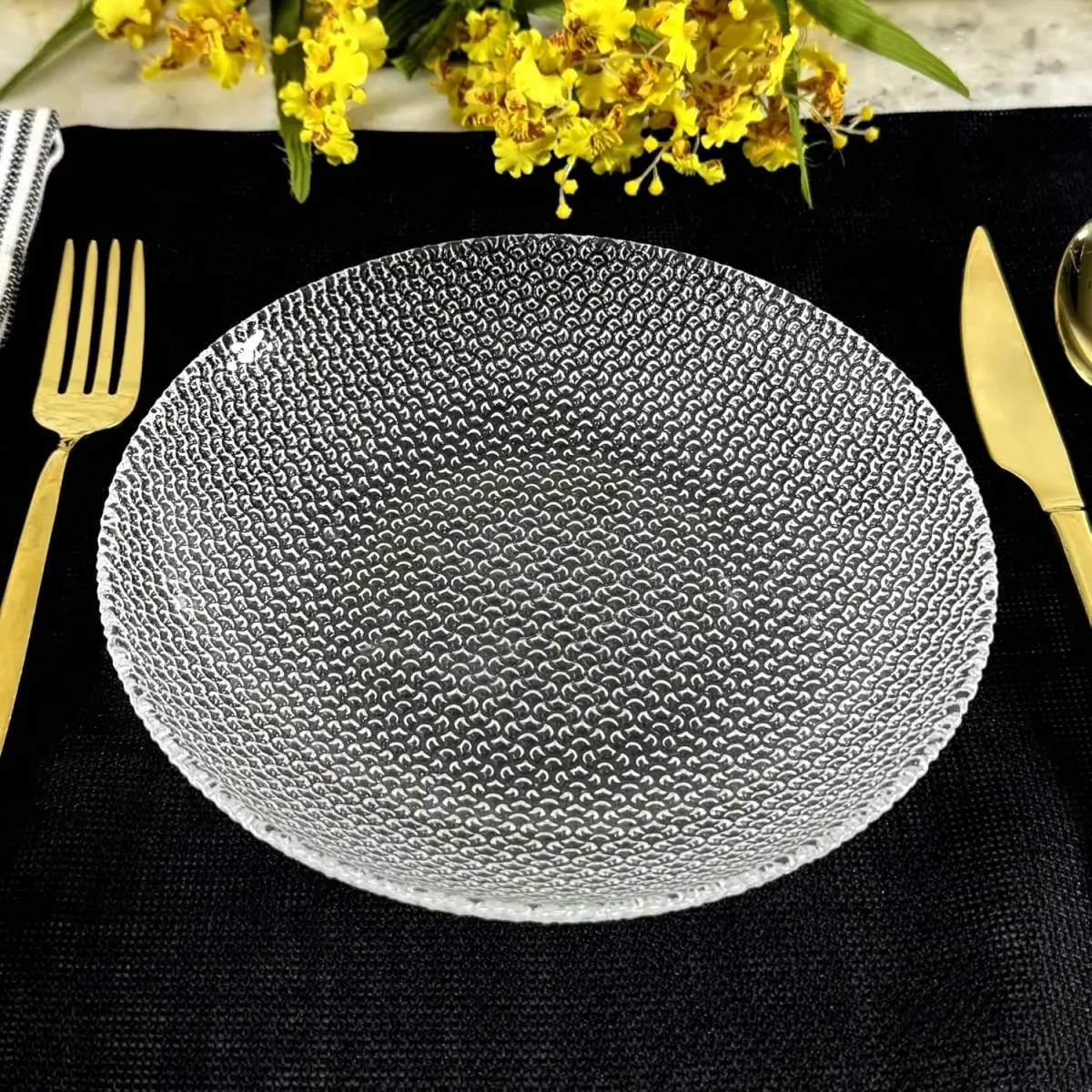 RAMART Studio Glass R1644-0 Cabana Glass Soup Plate, Clear - Set of 6