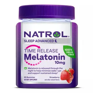 Natrol 10mg Melatonin Time Release Gummies - 55ct Healthcare Strawberry Dietary Fitness