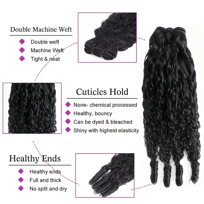 Bling Hair Burmese Curly Miracle Knots Crochet Human Hair Kinky Curly Raw Hair Weave Bundles Double Drawn Vietnamese Hair Extension For Black Women