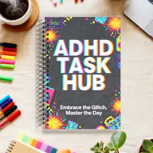 ADHD Schedule - A Color-Coded System for Daily Task Management, A5 Productivity Planner for Adults to Enhance Focus, Reduce Stress & Capture Ideas, 108 Pages of Thick 100gsm Paper, Spiral Bound