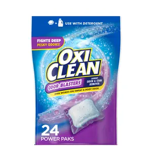 OxiClean Odor Blasters Odor and Stain Remover Laundry Power Paks, 24 Count