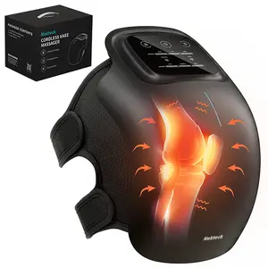 Nekteck Cordless Knee Massager with Heat & Red Light Therapy, 3 Heating Levels & 3 Vibration Modes, Electric for Knee Pain Relief & Women's Gift