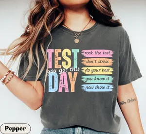 Test Day Teacher Shirt, State Testing Comfort Colors TShirt, Test Coordinator Final Exam Week Teacher Team T-Shirt, Motivational Inspiration