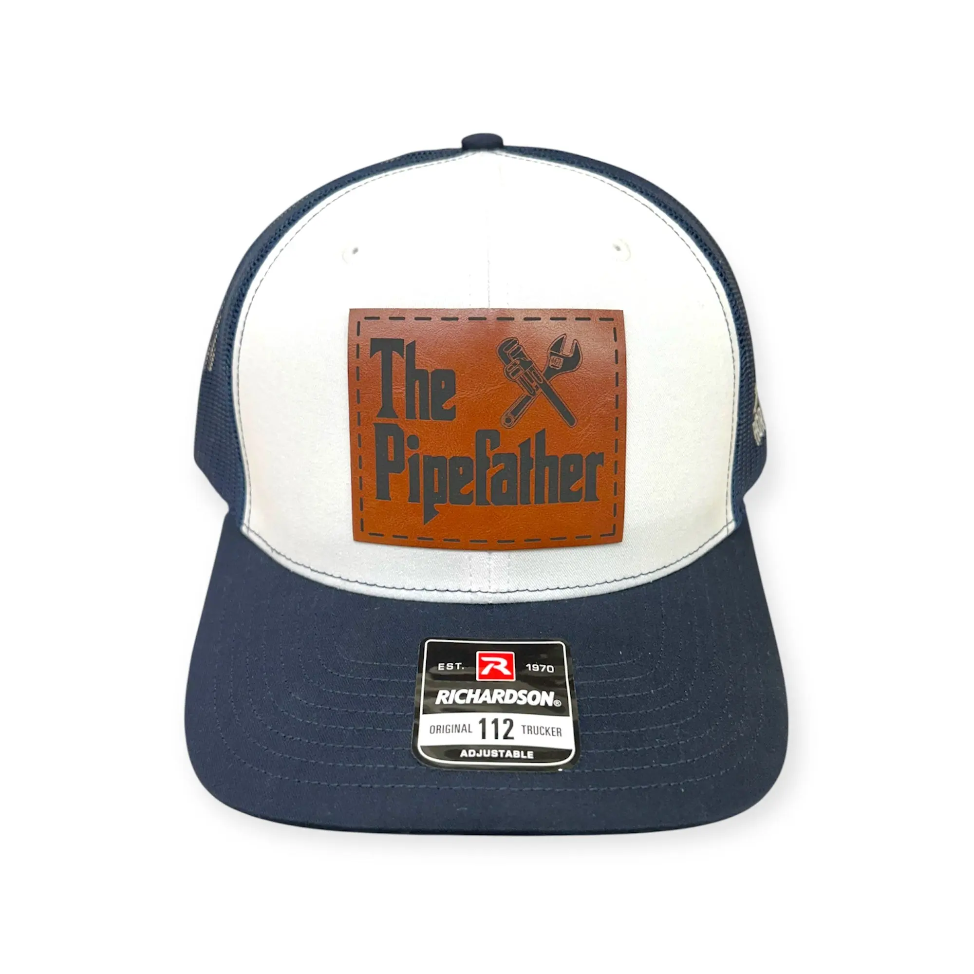 The Pipefather Patch Hat - Richardson 112 Plumbing Adjustable Trucker Cap