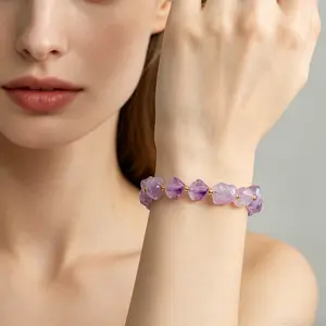 Natural Amethyst Bracelet |   Nine Purple Fire Luck Cycle Single Wrap Hand Chain, Career & Nobility Luck, Women's Feng Shui Jewelry, Five Elements Fire Enhancement