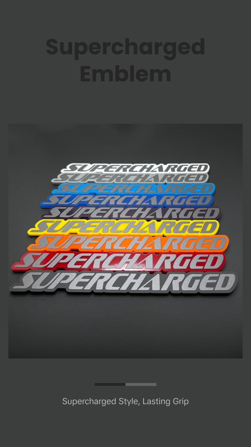 One SUPERCHARGED Emblem fits Dodge Durango Charger Challenger Trackhawk Badge