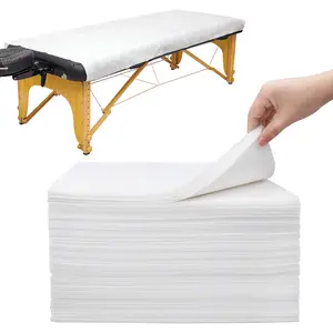 100pcs Massage Table Sheets, Disposable Bed Sheets Soft Non woven Fabric Spa Bed Sheets Breathable For Massage Beauty Salon Eyelash Wax Tattoo Bed Covers, 31" x 71" White