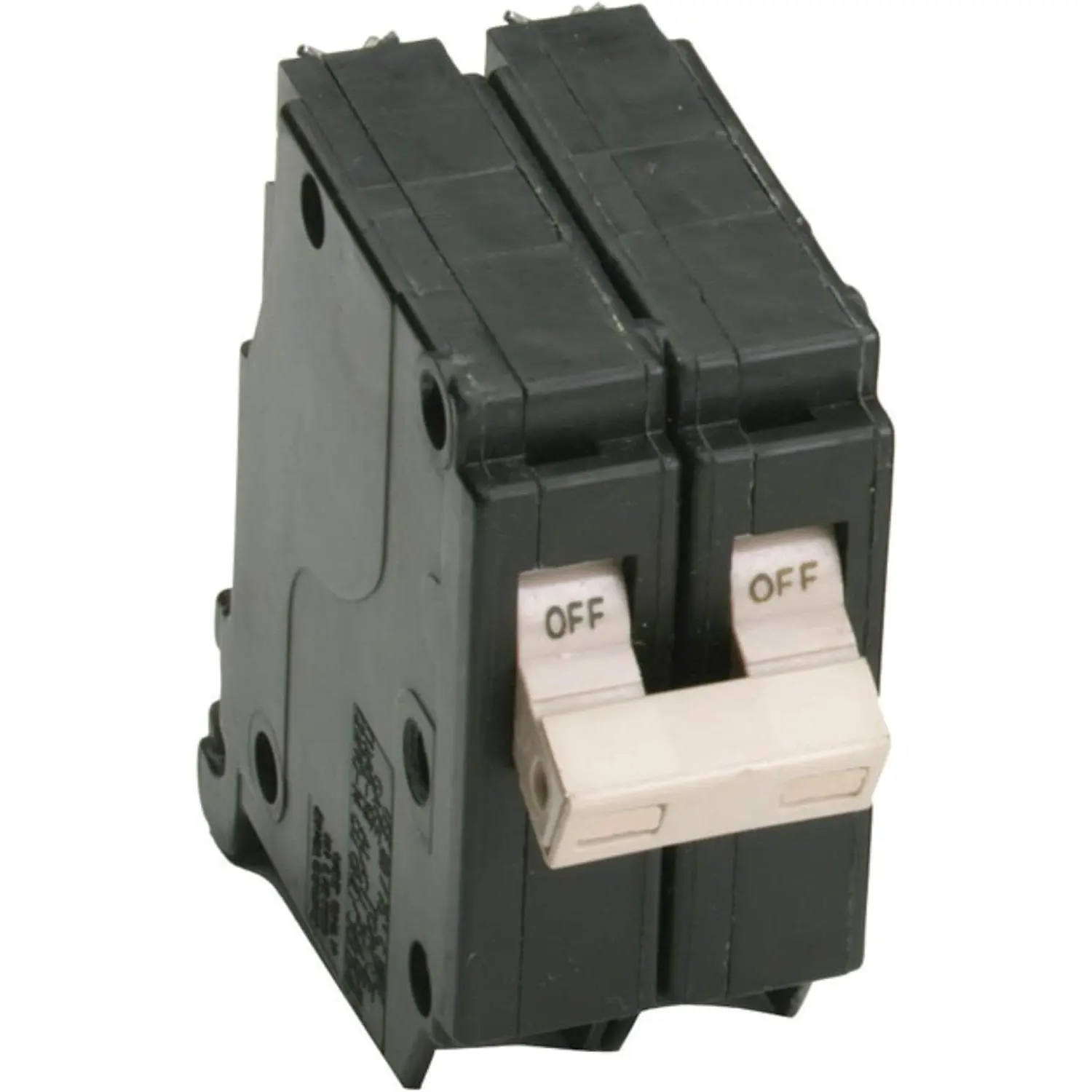 EATON CH250CS 50A DP Circuit Breaker, 50A Load Capacity, AC Power Supply Compatible, Default Settings, Not Applicable for Non-Standard Electrical Configurations