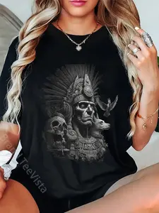 100% Cotton Aztec Warrior Maya Mexican Inca Mayan Indigenous Azteca T-Shirt