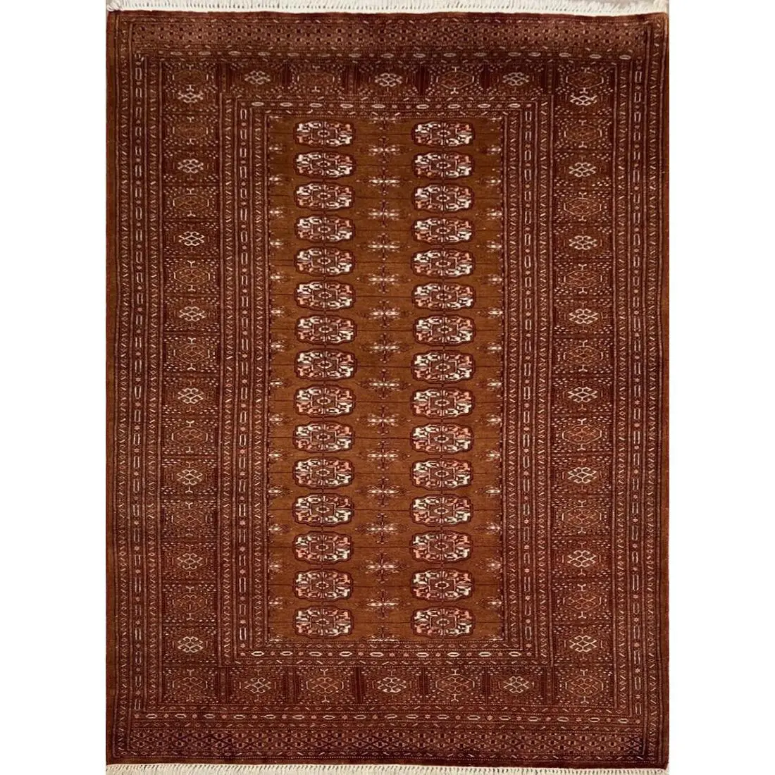 735 - Wool Hand-Knotted Bokhara Rug From Pakistan.