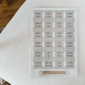 Bible Tabs Neutral Black | Matte-Coated Sticker Tabs