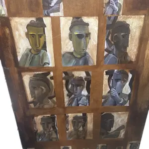 African masks Painting by Alla Lazebnik