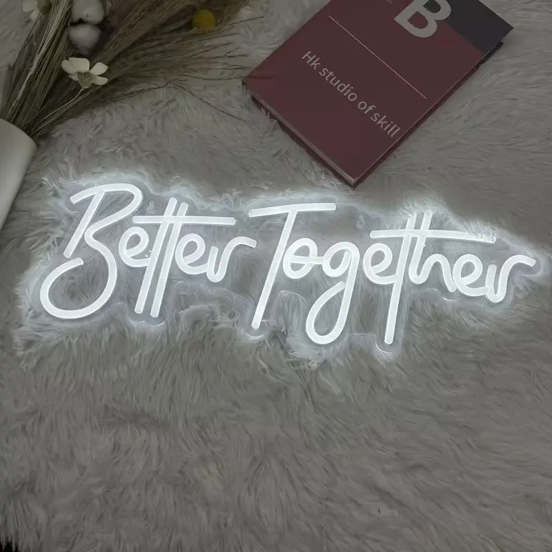 A Better Together Neon Light for Indoor Wedding Parties, Perfect for Couple Wall Decorations