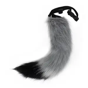 Japanese Style Faux Fox Tail Adjustable Belt Artificial Cat Tail Furry Tails Faux Fur Tail Cosplay Costume Props
