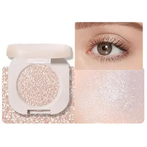 Monochrome Glittle Eyeshadow, light eyeshadow, pressed glitter eyeshadow, Glittle Matte Pressed Powder Single Vegan Eyeshadow; Talc, Paraben & Cruelty Free Blend Flawless