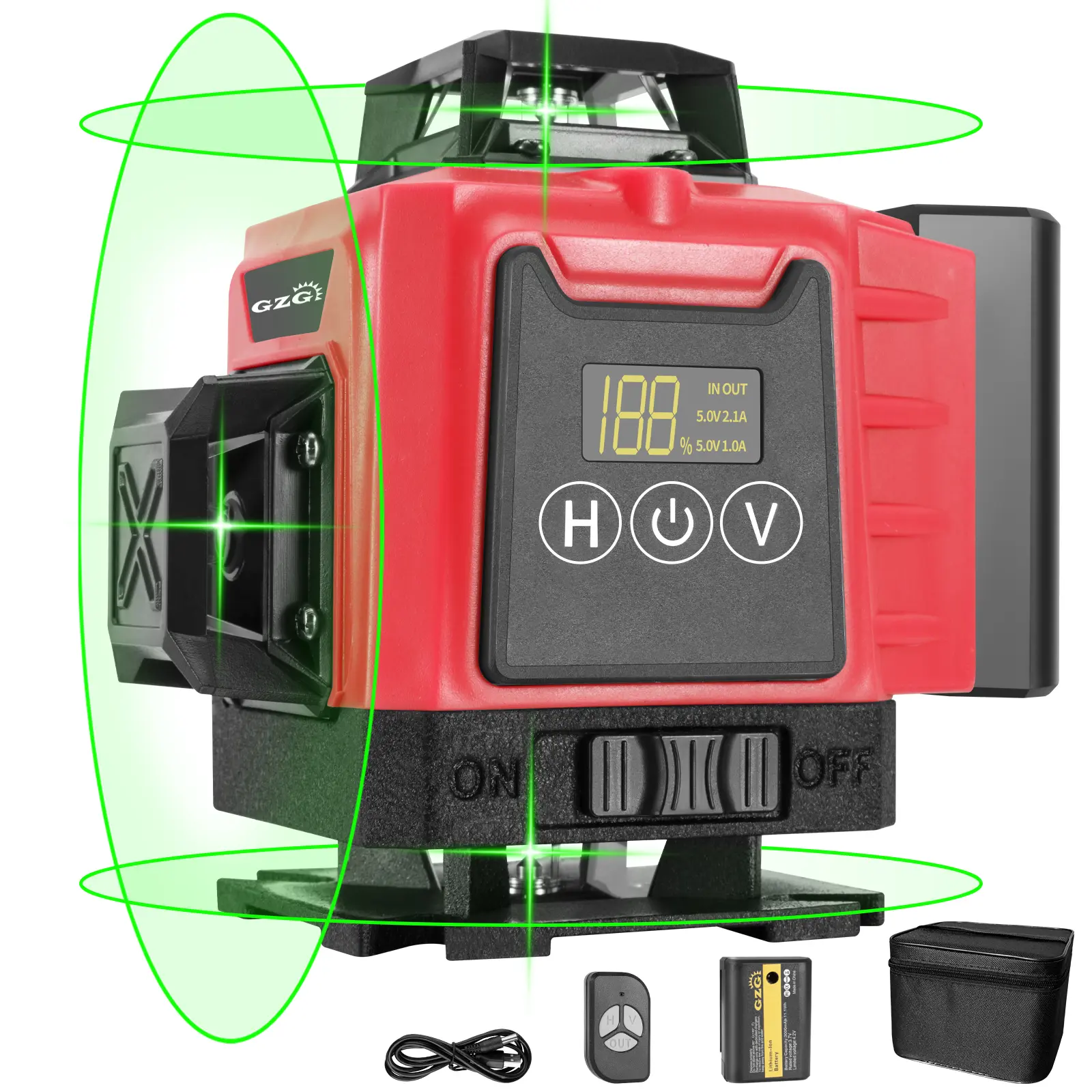 GZGZ 16 Lines Laser Leveler Tool for Accurate Measurements, High Precision Laser Leveling Instrument for Construction & DIY Projects
