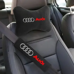Car Headrest Neck Guard, Seat Belt Shoulder Guard Accessories for Audi Models, Comfortable & Durable Car Interior Essentials