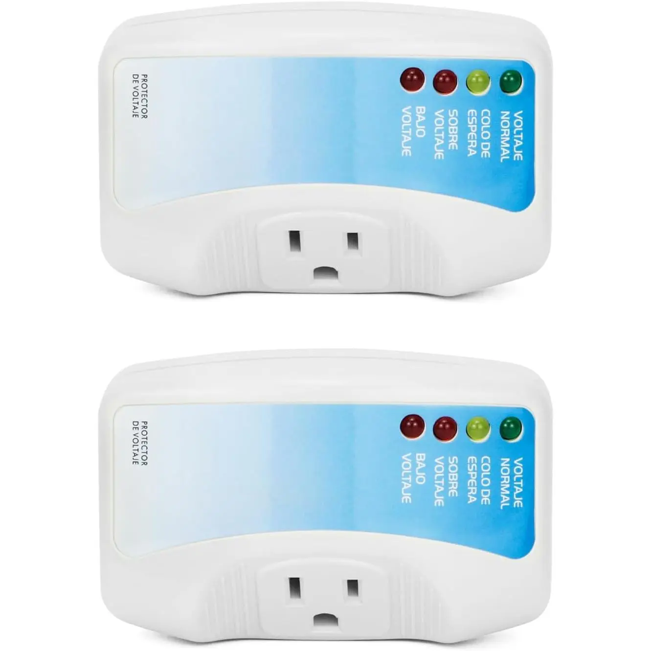 Voltage Protector 2-Pack for Major Appliances, 120V 1400W, Surge & Voltage Fluctuation Protection for Air Conditioners, TV/PC, Freezers