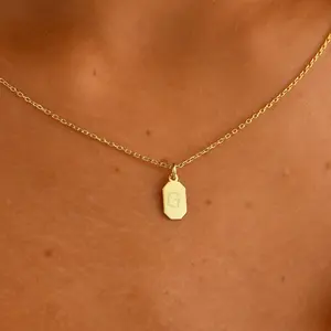 Initial Tag Necklace, Letter Tag Pendant, Customized Initial Necklace, Personalized Letter Necklace, Initial Keepsake Necklace, Bridesmaid Letter Pendant, Initial Wedding Necklace, Minimalistic Tag Necklace, Initial Birthday Necklace Gift For Mother