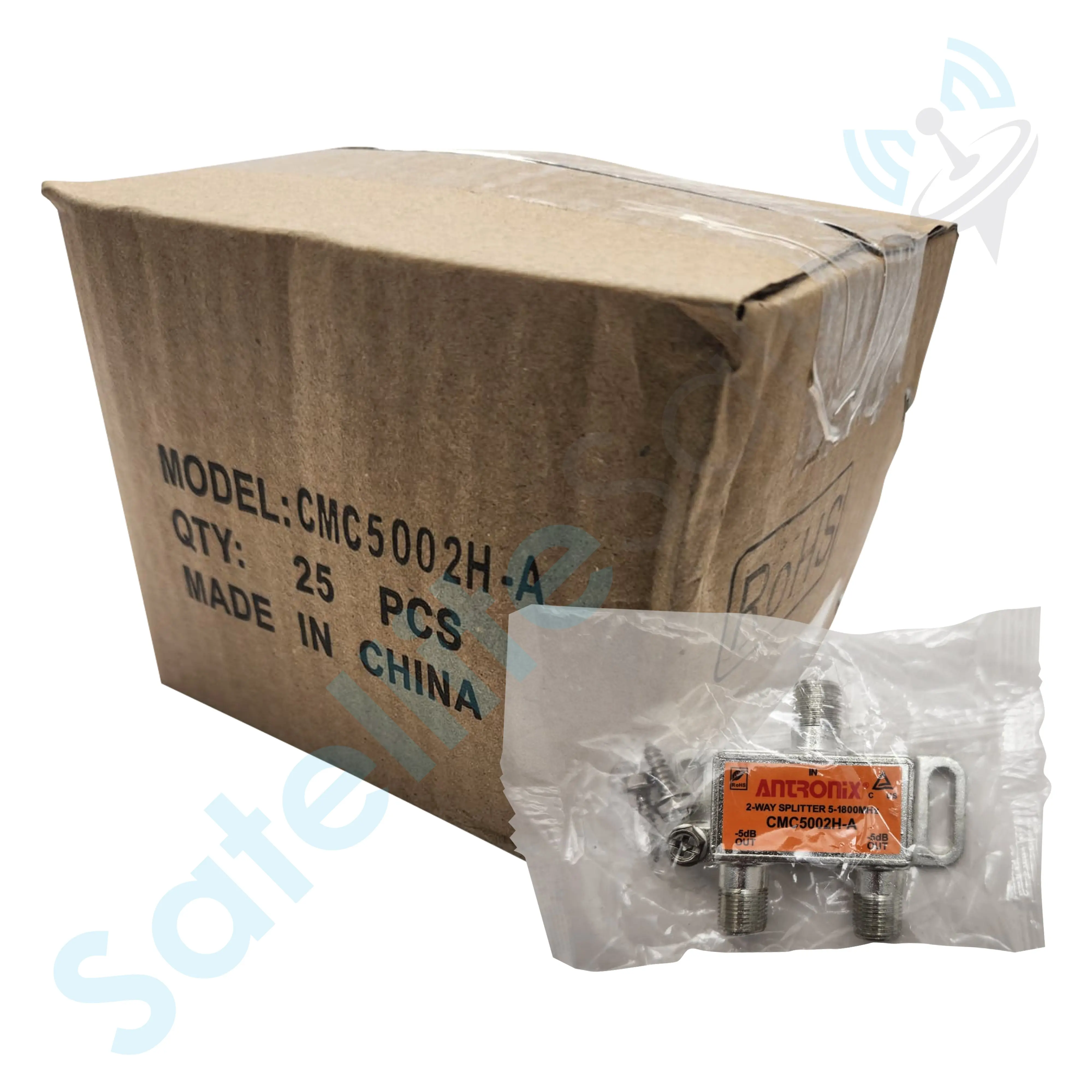 Antronix CMC5002H-A 2-Way Coaxial Splitter 5–1000 MHz Low Loss 25-Pack