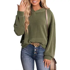 Dokotoo Women's Pullover Hoodies Sweatshirts Casual Loose Long Sleeve Ribbed Knit Shirts Dokotoo Women's Pullover Hoodies Sweatshirts Casual Loose Long Sleeve Ribbed Knit Shirts