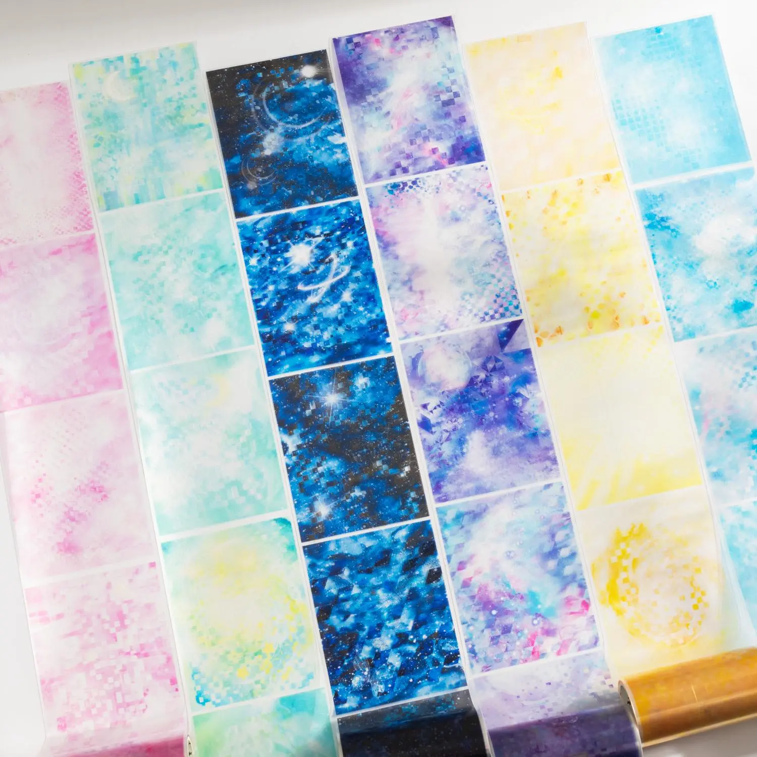 Tide Star Dream Series Washi Tape, 1 Roll/bag Colorful Decorative Tape, DIY Decorative Tape for Scrapbooking, Journaling, Gift Wrapping