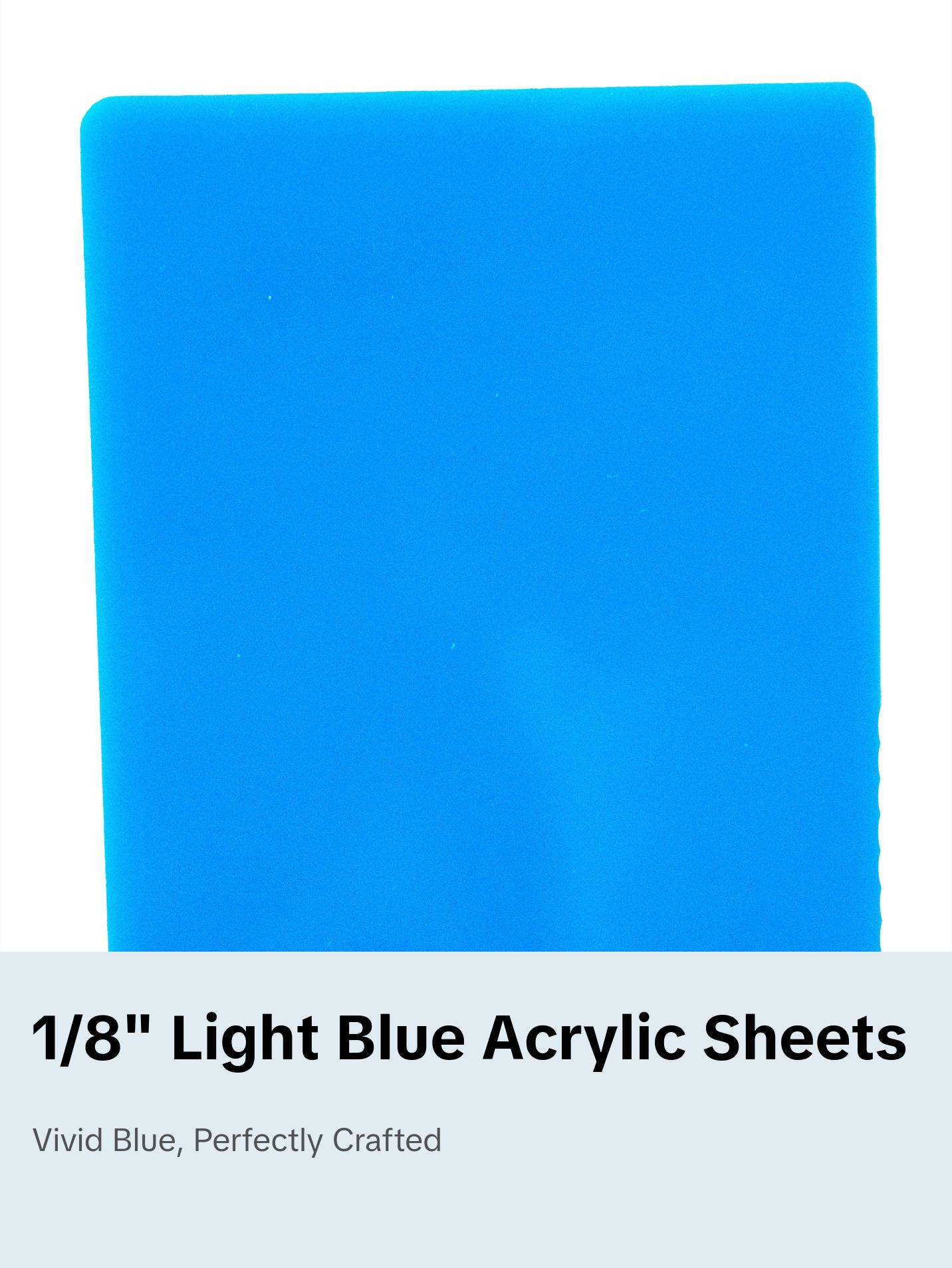 1/8" Light Blue Cast Acrylic Sheets