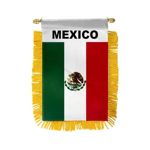 Mexico Flag, Mini Banner, Car Mirror, Window