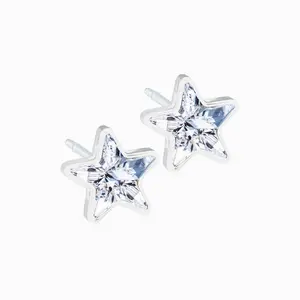 Blomdahl | Nickel Free | Medical Plastic 6mm Star Stud Earrings | Best Choice For Sensitive Ears