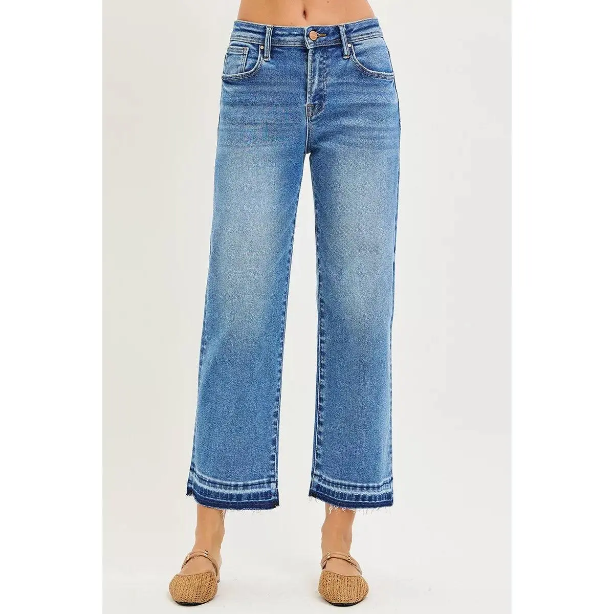 RISEN Full Size Slouchy Cropped  Boyfriend Jeans Plus Size