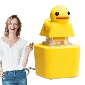 Duck Quack Keyboard Keycap Sound Button, Drumming Noise Keychain Decoration, Fun Whimsical Computer Accessory for Gaming & Daily Use