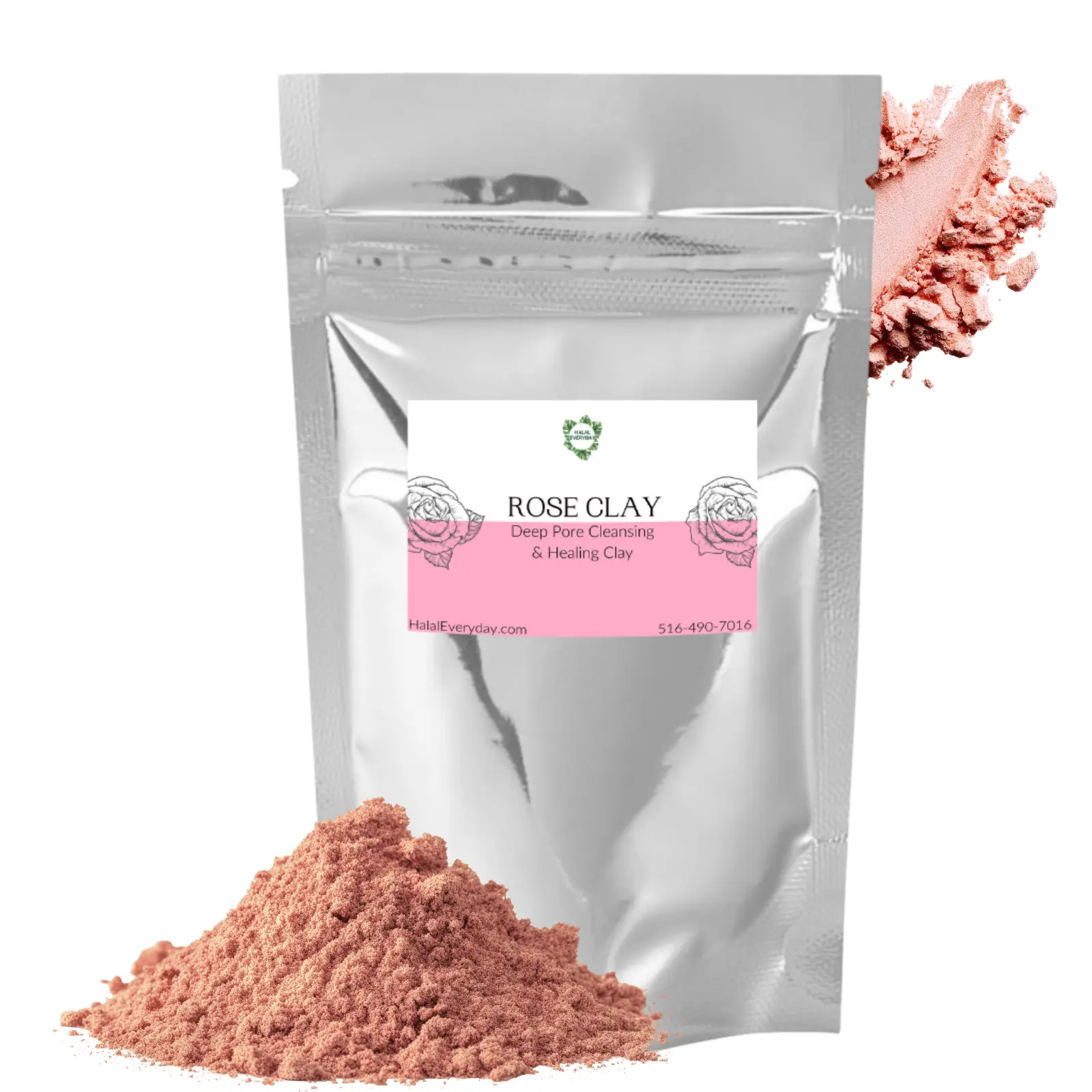 Rose Clay | Pink Kaolin Clay | Skincare | Face Mask | Natural Wellness | No Fillers