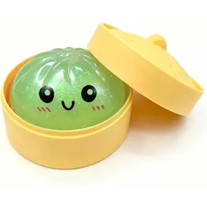 Light green dumpling-shaped slow-rebound toy, new mysterious glitter slow-rebound toy, boxed dumpling-shaped stress-relief ball, sensory toy, desktop squeeze toy, gift
