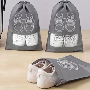 5/10/30/50 PC drawstring shoe storage bag Organiser, dust-proof pocket, vacuum dust removal, made of non-woven fabric material, is very suitable for business travel, business trips and wardrobe organization