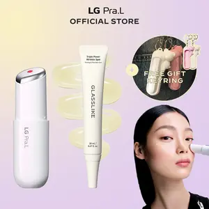 [FREE GIFT] LG Pra.L Custom Glow Device Set (White) ｜ Choose Your Serum for Personalized Anti-Aging Care, 1-Minute Skin Booster for Glass & Glow Skin, Korean Anti-Aging Skincare Device, Fast Absorption, Makeup Prep, Face & Neck Massage, LED Therapy