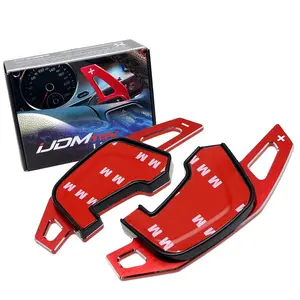 iJDMTOY Red Aluminum Large Paddle Extensions w/Plastic Base For Volkswagen: 2015-2020 MK7 GTI/Golf