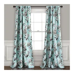 Tania Floral Room Darkening Window Curtains byLush Decor