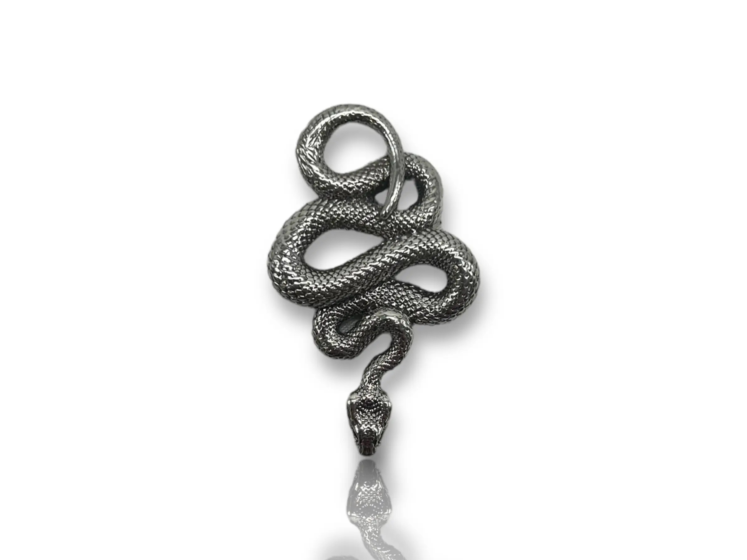 Snake – Hand-Poured Silver Collectible Statue (Made in USA)