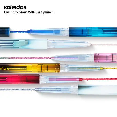 Kaleidos Epiphany Glow Melt-On Eyeliner - 0.2g (0.007 oz), Smooth Metallic Multichrome, Waterproof, Long-Lasting, Cruelty Free, 1-Swipe Optical Pigments, Rave Limelight Eye Makeup, Women's Cosmetic Gift Makeup Products