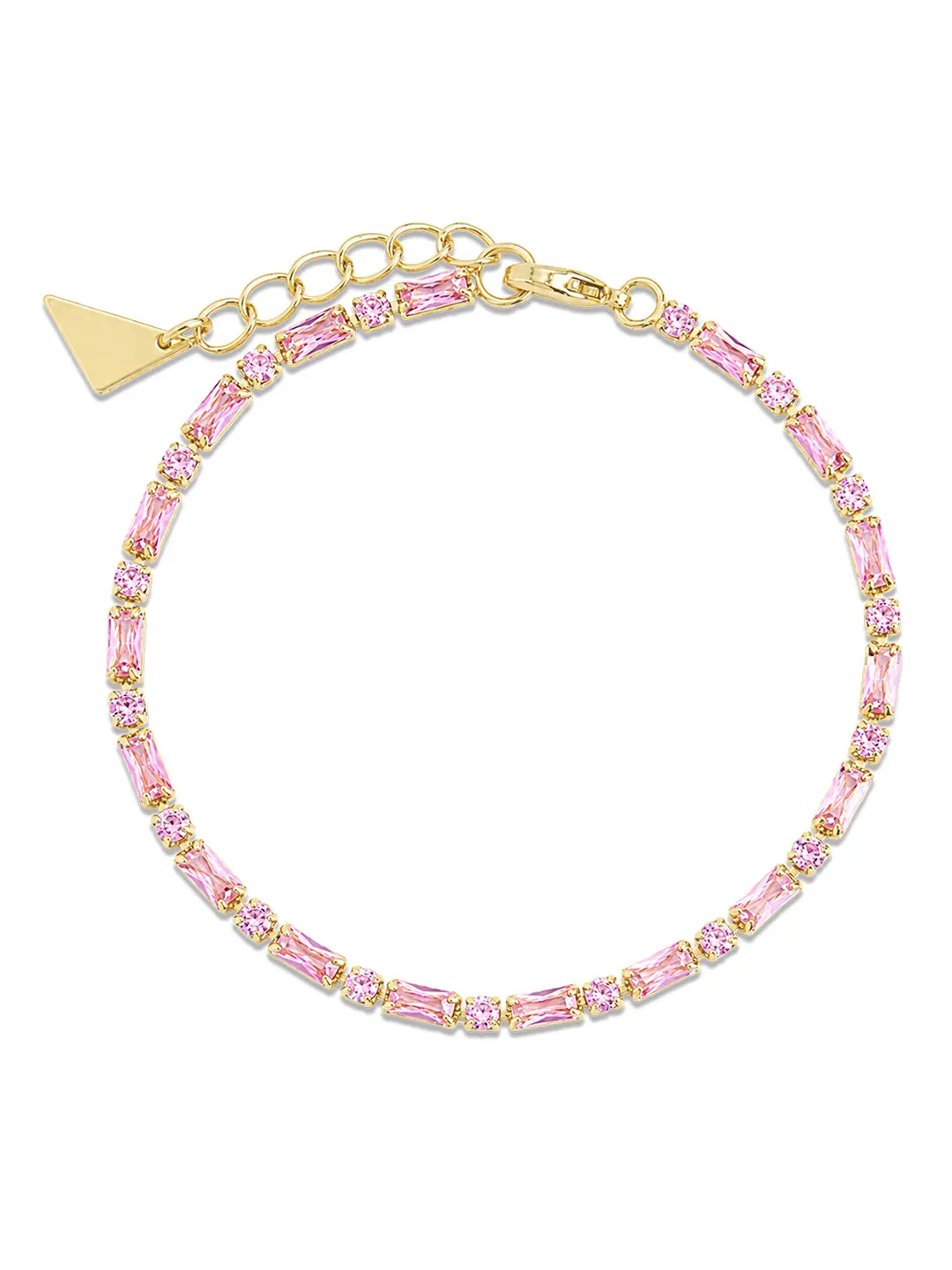 Georgia Light Pink CZ Tennis Bracelet