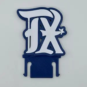 Texas city connect white on dark blue hard hat clip - High-Quality PLA, Versatile Design for Full Brim, Cap Style, and Bump Caps, Easy to Install