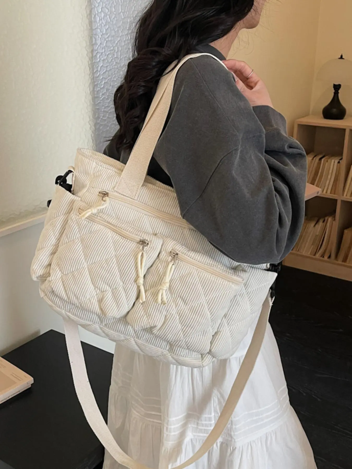 White diamond pattern