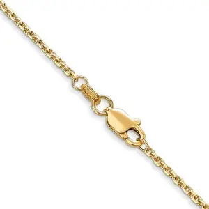 10 Karat Yellow Gold Diamond Cut Cable Chain