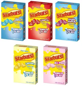 Starburst Singles to Go Variety Pack: All 5 Flavors (Raspberry, Cherry, Fruit Punch, Strawberry and Lemon) - 1 Box Each