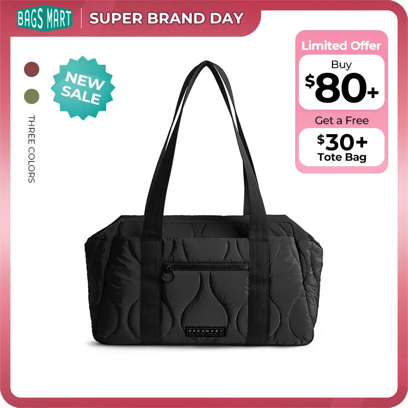 【New In】BAGSMART Paz Mini Duffle Lightweight Nylon 13L Everyday Carry Bag, Fits 14" Laptop, Hand/Shoulder/Crossbody 3-Way Wear Super Brand Day tiktokshopbacktoschool