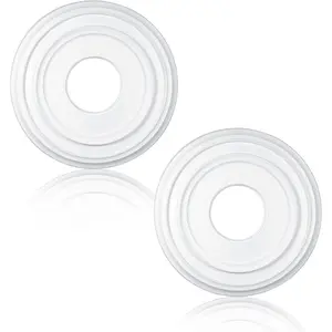 2 count Lighting PU Ceiling Medallion Ceiling Fan Cover Plate Medallion for Home Light Fixtures Trim, 12 Inch Od x 3.5 Inch ID(White)