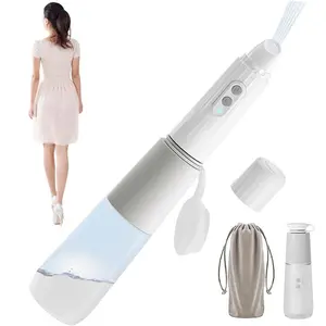 WeWi HLTH Portable Bidet Bottle, Electric USB Charge Handheld Bidets, Rechargeable Bidet Sprayer with 270ml Bottle, 2 Water Pressure, IPX7 Waterproof, Electric Mini Bidet Sprayer with Dust Cap(Gray)