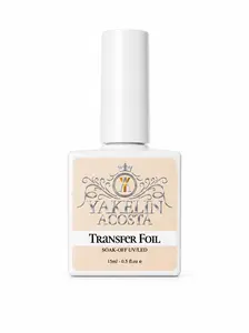 Yakelin Acosta Gel Polish Transfer Wrap Foil for Gel Polish & Nail Art Glue - 15ml - Professional-Quality Finish - Strong Adhesion - Smooth Consistency - Ideal for Full Wrap or Detailed Accents