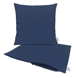 RSH Decor Sunbrella 17" x 17" Outdoor Pillow Covers Set Of 2 Crafted With Performance Fabric In Canvas Navy