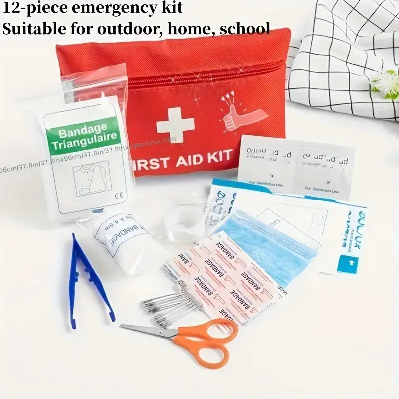 Portable First Aid Kit, Multi-purpose Emergency Supplies & Accessories for Hunting, Hiking, Camping, Emergency Kit for Home, Office, Car, Outdoor, Travel Friendly Kit, Travel Safety Kit, Med Kit